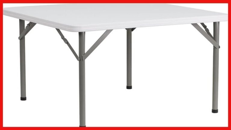 Top-Rated 4-Foot Granite White Plastic Folding Table by Flash Furniture